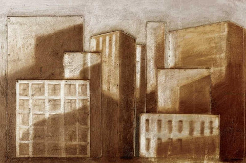 Metro I Black Ornate Wood Framed Art Print with Double Matting by Munroe, Ian