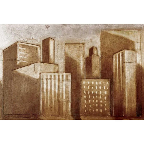 Metro II Gold Ornate Wood Framed Art Print with Double Matting by Munroe, Ian