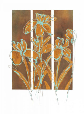 Flourish I White Modern Wood Framed Art Print with Double Matting by Wynn, Alexis