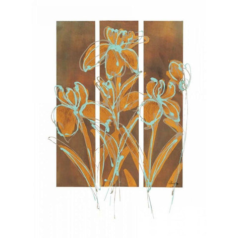 Flourish I Black Modern Wood Framed Art Print with Double Matting by Wynn, Alexis