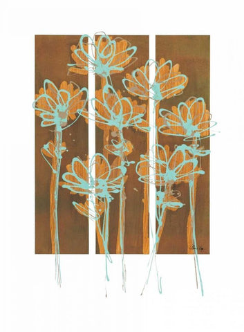 Flourish II White Modern Wood Framed Art Print with Double Matting by Wynn, Alexis