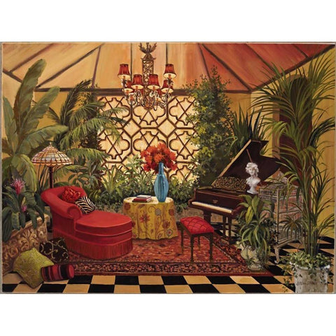 Conservatory I Black Modern Wood Framed Art Print with Double Matting by Jeffrey, Jillian