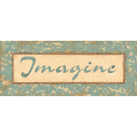 Distressed Aqua II Gold Ornate Wood Framed Art Print with Double Matting by Jeffrey, Jillian