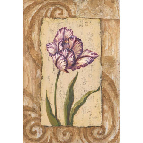 Classic Tulip I Gold Ornate Wood Framed Art Print with Double Matting by Jeffrey, Jillian