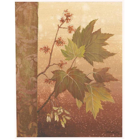 Maple Leaves White Modern Wood Framed Art Print by Jeffrey, Jillian