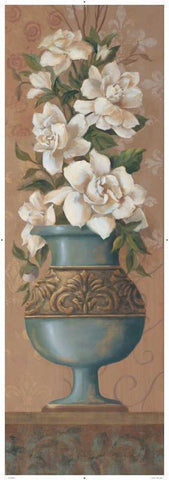 Courtly Roses III White Modern Wood Framed Art Print with Double Matting by Jeffrey, Jillian