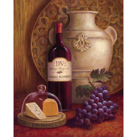 Fresco Vineyard II Gold Ornate Wood Framed Art Print with Double Matting by Jeffrey, Jillian