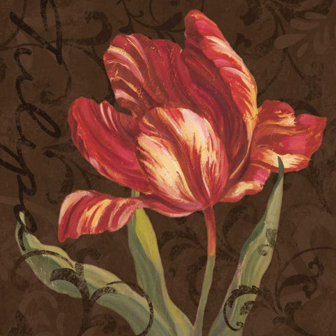 Tulipa II Gold Ornate Wood Framed Art Print with Double Matting by Jeffrey, Jillian