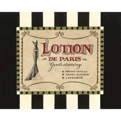 Lotion Label Black Modern Wood Framed Art Print with Double Matting by Jeffrey, Jillian