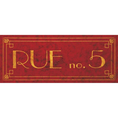 Rue no.5 Gold Ornate Wood Framed Art Print with Double Matting by Jones, Catherine