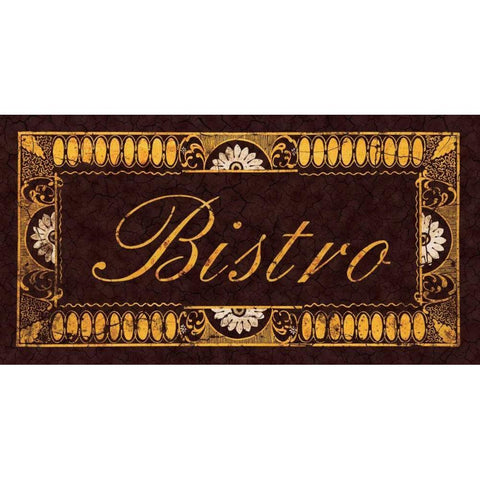 Bistro Black Modern Wood Framed Art Print with Double Matting by Jones, Catherine