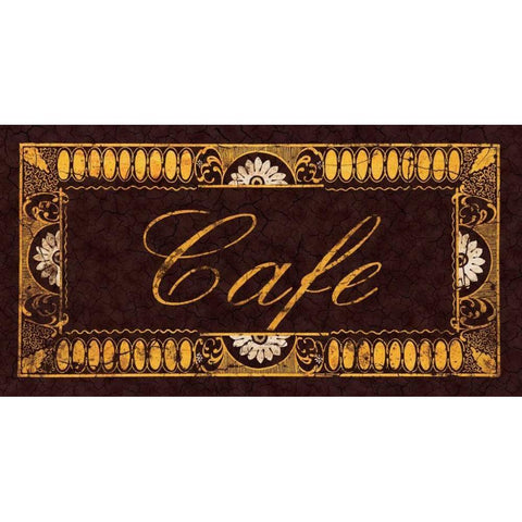 Cafe Black Modern Wood Framed Art Print with Double Matting by Jones, Catherine