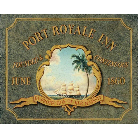 Port Royale Inn White Modern Wood Framed Art Print by Jones, Catherine