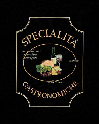 Specialita Gastronomiche Black Ornate Wood Framed Art Print with Double Matting by Jones, Catherine