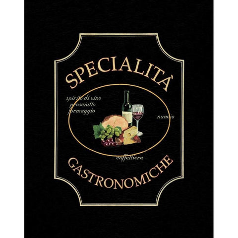 Specialita Gastronomiche Black Modern Wood Framed Art Print with Double Matting by Jones, Catherine