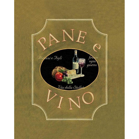 Pane e Vino White Modern Wood Framed Art Print by Jones, Catherine