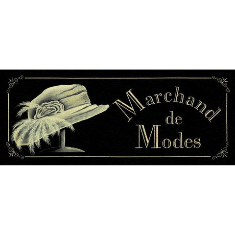 Marchand de Modes White Modern Wood Framed Art Print by Jones, Catherine