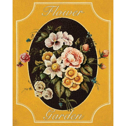 Flower Garden White Modern Wood Framed Art Print by Jones, Catherine