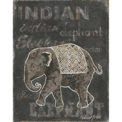 Indian Black Modern Wood Framed Art Print with Double Matting by Jones, Catherine