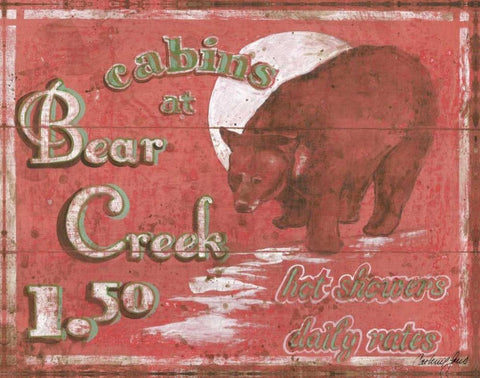 Bear Creek White Modern Wood Framed Art Print with Double Matting by Jones, Catherine