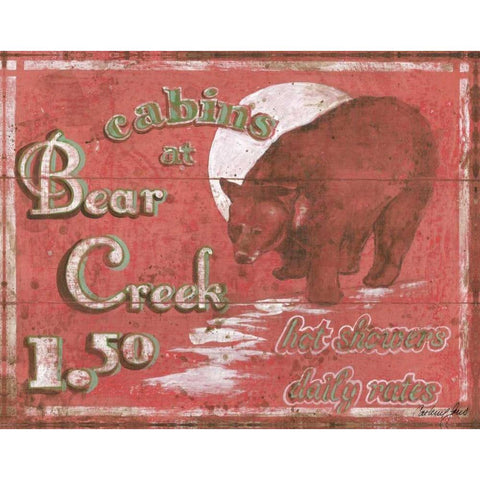 Bear Creek Gold Ornate Wood Framed Art Print with Double Matting by Jones, Catherine