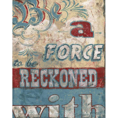 Force White Modern Wood Framed Art Print by Jones, Catherine