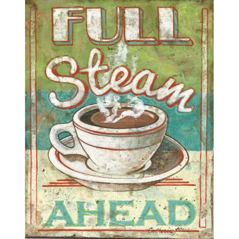 Full Steam Black Modern Wood Framed Art Print with Double Matting by Jones, Catherine