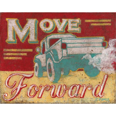 Move Forward White Modern Wood Framed Art Print by Jones, Catherine