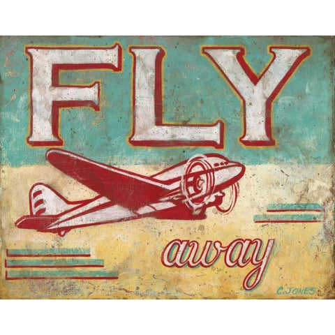 Fly Away Black Modern Wood Framed Art Print with Double Matting by Jones, Catherine