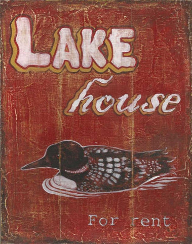 Lake House Black Ornate Wood Framed Art Print with Double Matting by Jones, Catherine