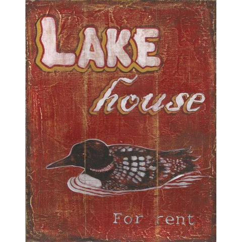 Lake House Black Modern Wood Framed Art Print with Double Matting by Jones, Catherine