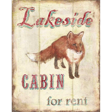 Lakeside Cabin White Modern Wood Framed Art Print by Jones, Catherine