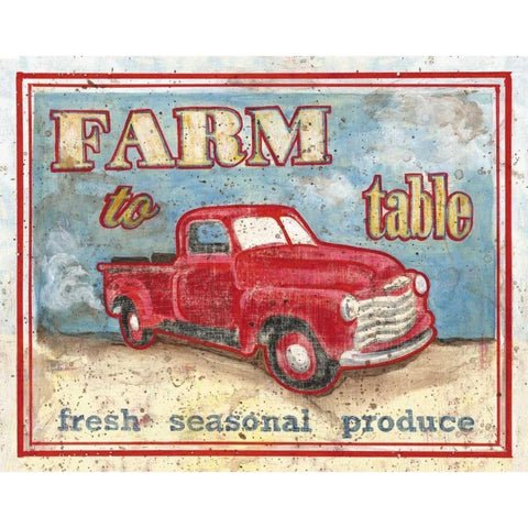 Farm to Table I Black Modern Wood Framed Art Print with Double Matting by Jones, Catherine