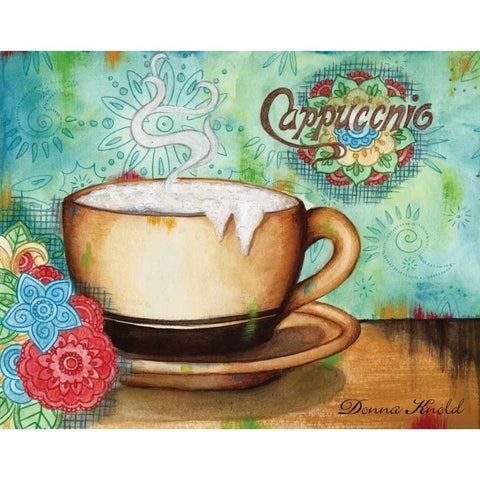 Spring Cappuccino Gold Ornate Wood Framed Art Print with Double Matting by Knold, Donna