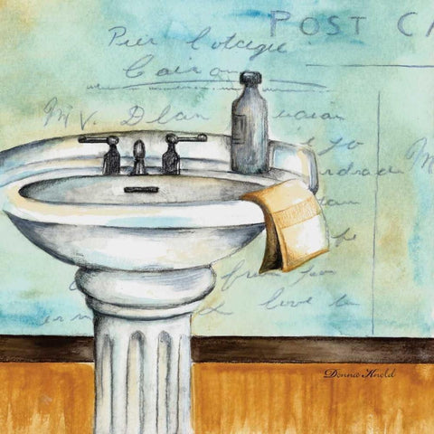 Refresh Bath Black Modern Wood Framed Art Print by Knold, Donna