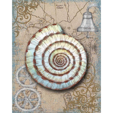 Nautical Treasures IV White Modern Wood Framed Art Print by Knold, Donna