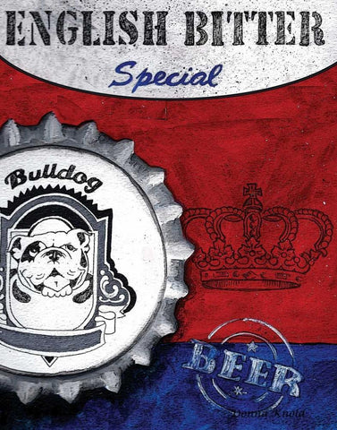 English Bitter White Modern Wood Framed Art Print with Double Matting by Knold, Donna