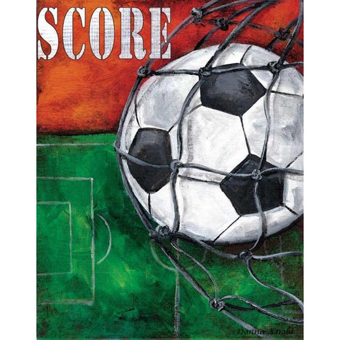 Soccer Gold Ornate Wood Framed Art Print with Double Matting by Knold, Donna