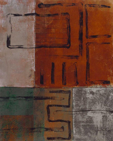 Urban Landscape I Black Ornate Wood Framed Art Print with Double Matting by Kime, John