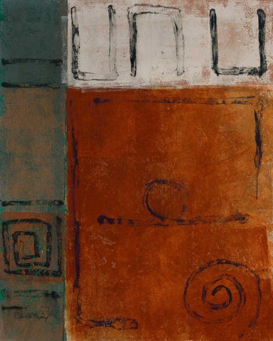 Urban Landscape II Black Ornate Wood Framed Art Print with Double Matting by Kime, John