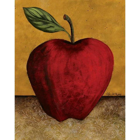 Apple White Modern Wood Framed Art Print by Kime, John