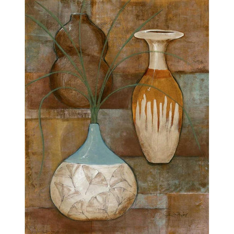 Persian Pot I White Modern Wood Framed Art Print by Kime, John