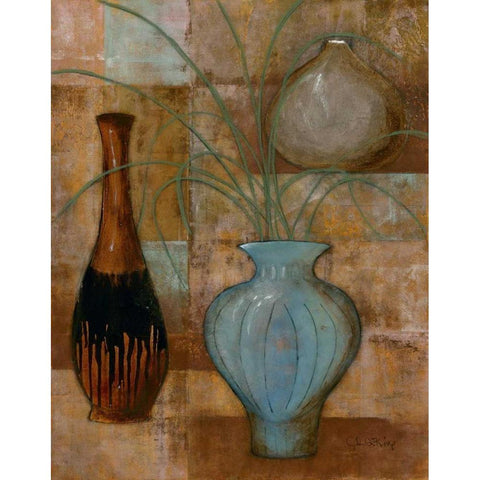 Persian Pot II White Modern Wood Framed Art Print by Kime, John