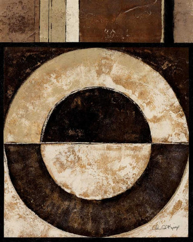 Eclipse I Black Ornate Wood Framed Art Print with Double Matting by Kime, John