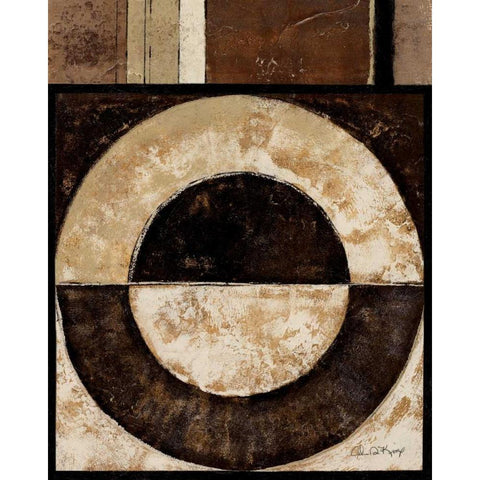 Eclipse I Black Modern Wood Framed Art Print with Double Matting by Kime, John