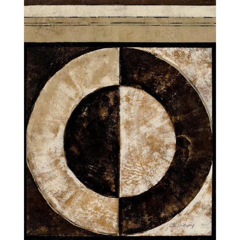 Eclipse II Gold Ornate Wood Framed Art Print with Double Matting by Kime, John