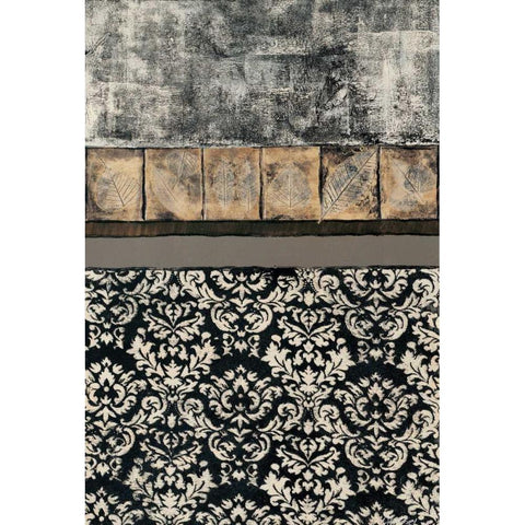 Natures Damask I Gold Ornate Wood Framed Art Print with Double Matting by Kime, John