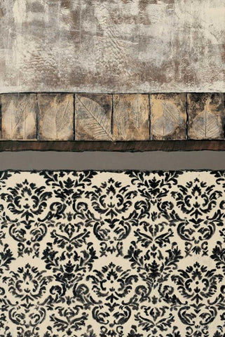 Natures Damask II Black Ornate Wood Framed Art Print with Double Matting by Kime, John