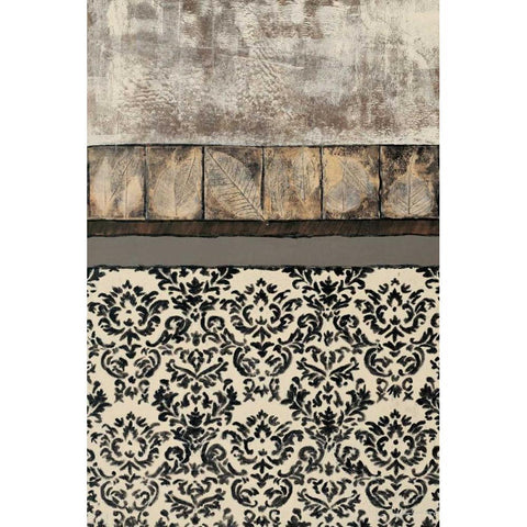 Natures Damask II Gold Ornate Wood Framed Art Print with Double Matting by Kime, John