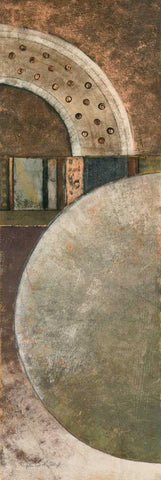 Around Town I White Modern Wood Framed Art Print with Double Matting by Kime, John